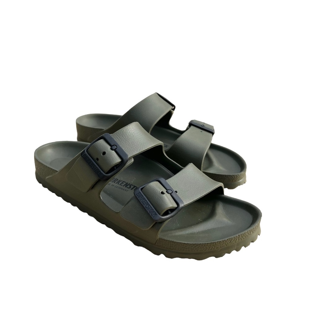 Berkinstock- Arizona Essential Eva Khaki Rubber Sandles 8